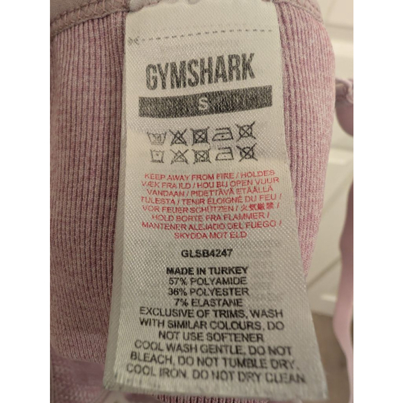 Gymshark Adapt Marl Seamless Sports Bra S Light Purple - Picture 4 of 4